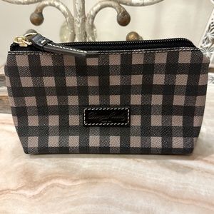 NWOT Dooney & Bourke Leather Small Bag in Black/Tan Check